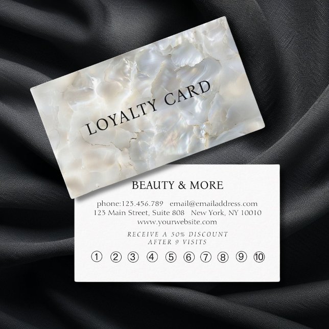 Marmor, Loyalität 10, Salon Visitenkarte (Marble, Loyalty 10, Salon Business Card)