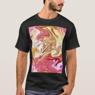 Marmor-Magie: Farbige abstrakte Gestaltung T-Shirt
