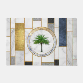 Marmor Modern Tropical Palm Familienname Fußmatte