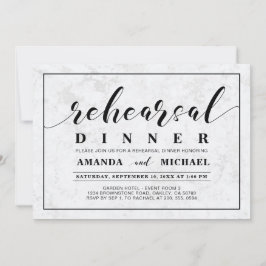 Marmor | Modernes Abendessen bei Hochzeitsfeiern u Einladung