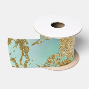 Marmor Pastell Grün Lila Golden Glitter Trendy Satinband
