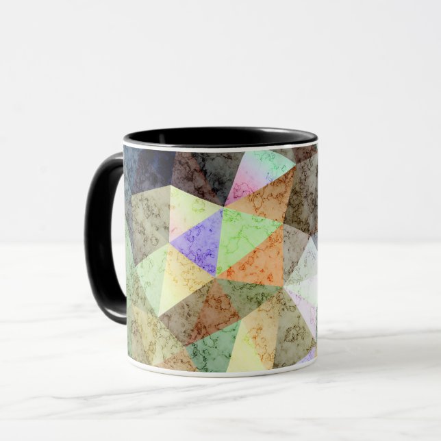 Marmor polygonal Muster Tasse (Vorderseite Links)