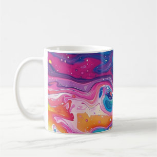 Marmor, Regenbogenfarben, geometrisches Design, bu Kaffeetasse
