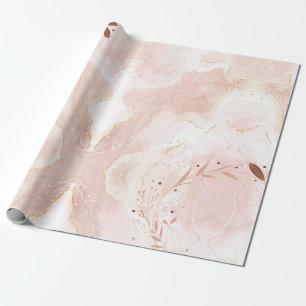 Marmor-Rosa-Glitter-Geschenkpapier Geschenkpapier