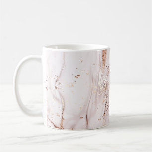 Marmor Rose Gold: flüssig Abstrakt. Kaffeetasse