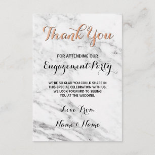 Marmor Rose Gold Vielen Dank Card Verlobung Hochze Einladung