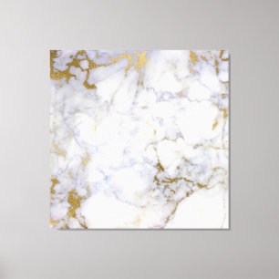 Marmor Stone Abstrakt Gold Silver White Carrara Leinwanddruck