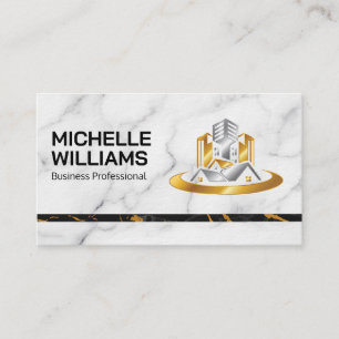 Marmor Stylisch Luxus-Gold-Immobilien-Logo Visitenkarte