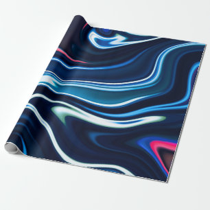 Marmor-Tinte farbenfroh. Blaues Marmormuster Textu Geschenkpapier