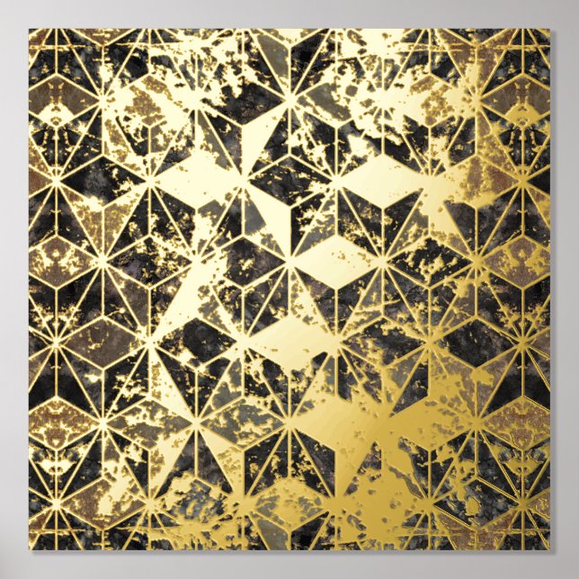 Marmor und geometrisches Muster Foliendrucke (Vorderseite)
