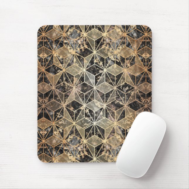 Marmor und geometrisches Muster Mousepad (Mit Mouse)