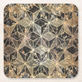 Marmor und geometrisches Muster Rechteckiger Pappuntersetzer