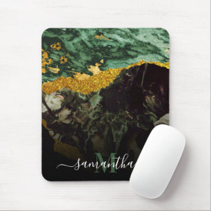 Marmor und Glitzer Abstrakte Textur Mousepad