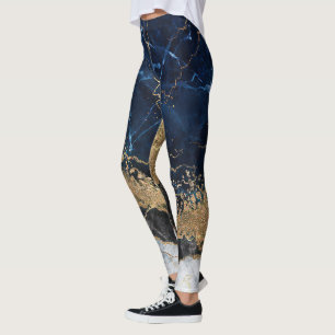 Marmor und Glitzer Leggings
