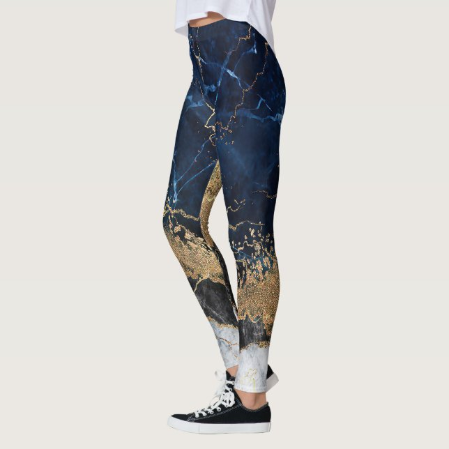 Marmor und Glitzer Leggings (Links)