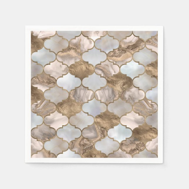 Marmor und Gold aus Marokko Serviette (Vorderseite)