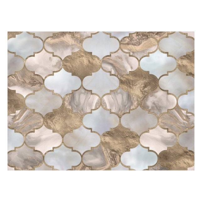 Marmor und Gold Tischdecke (Vorderseite (Horizontal))