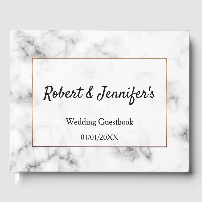 Marmor und goldene Hochzeit Gästebuch (Vorderseite)