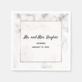 Marmor und goldene Hochzeit Serviette