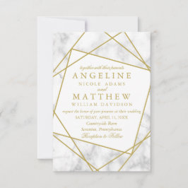 Marmor und Imitate - Goldene Hochzeit Einladung