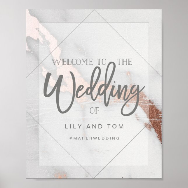 MARMOR UND METALLICH HERZLICH IM WEDING POSTER (Vorne)