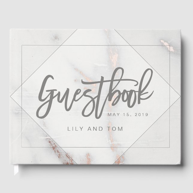 MARMOR UND METALLICH-WEDING GÄSTEBUCH (Vorderseite)