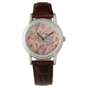 Marmor und Quarz Armbanduhr