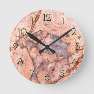 Marmor und Quarz Runde Wanduhr