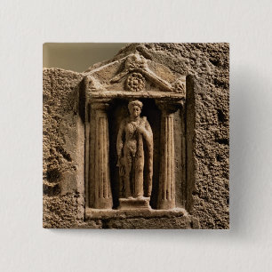 Marmor und Sandstein votive Stele mit weiblichem Button