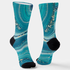 Marmor- und Silbersocken für den Glitzer Socken
