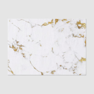 Marmor White Carrara Stone Golden Strokes Minimal Seidenpapier