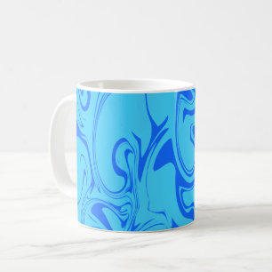 Marmor-Wirbel-Textur - Ozeanblaue Töne Kaffeetasse