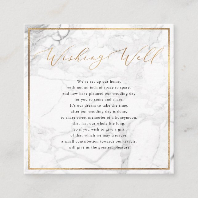 Marmor wünschend gut, kalligraphische Imitate Gold Begleitkarte (Vorderseite)