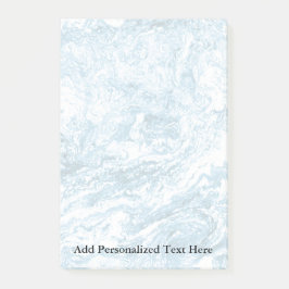 Marmorabstraktes Design| Blau und Weiß Post-it Klebezettel