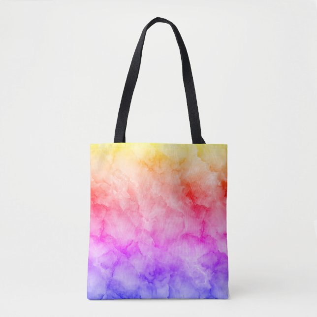 Marmorähnliche Textur in rosa und Lila Tasche (Vorderseite)