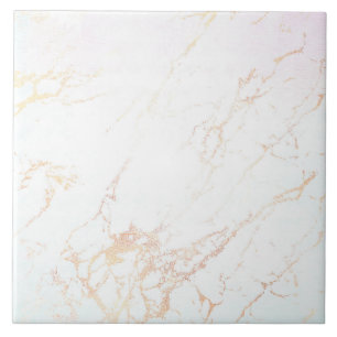Marmoraussehen Rose Gold White Tile Fliese