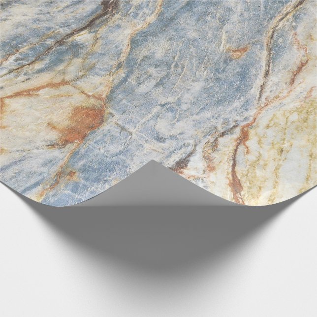 Marmorbeschaffenheit in Grauem und in Blauem Geschenkpapier (Ecke)