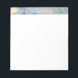 Marmorblau, goldfarbener Alkoholtink Abstrakte Kun Notizblock<br><div class="desc">Dieses Design wurde mit einem Stück abstrakter Originalkunst an der Spitze betont. Die fließende Kunstform - in Bio Blautönen mit schimmernden Goldakzenten - erinnert an eine abstrakte Wasserfarbe, die durch den Einsatz von "Alkoholfarben" erreicht wird. Benutzen Sie das Template Feld um Ihren Namen hinzuzufügen und wenn Sie lieber Ihr eigenes...</div>