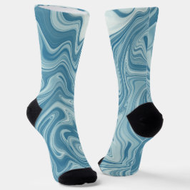 Marmorblau Socken
