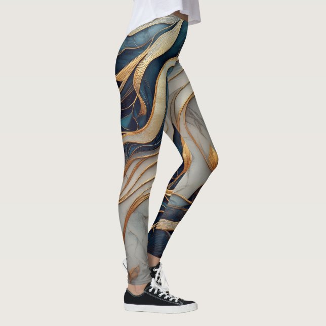 Marmordesign Leggings (Rechts)