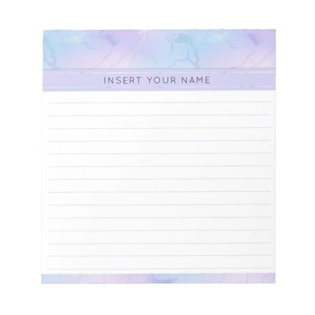 Marmordesign Personalisiert Notepad 5.5" x 6" Notizblock (Vorderseite)