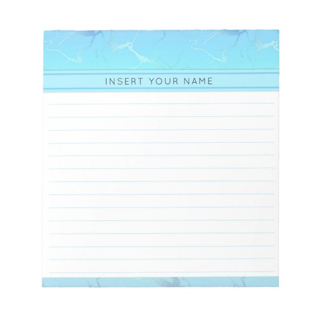 Marmordesign Personalisiert Notepad 5.5" x 6" Notizblock (Vorderseite)