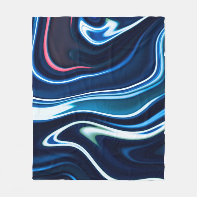 Marmorfarbe farbig. Blaue Marmorstruktur Fleecedecke (Vorderseite)