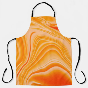 Marmorfarbe farbig. Orangefarbenes Marmormuster  Schürze