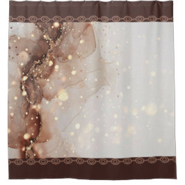 Marmorfarben mit Glitzer-Akzenten Duschvorhang