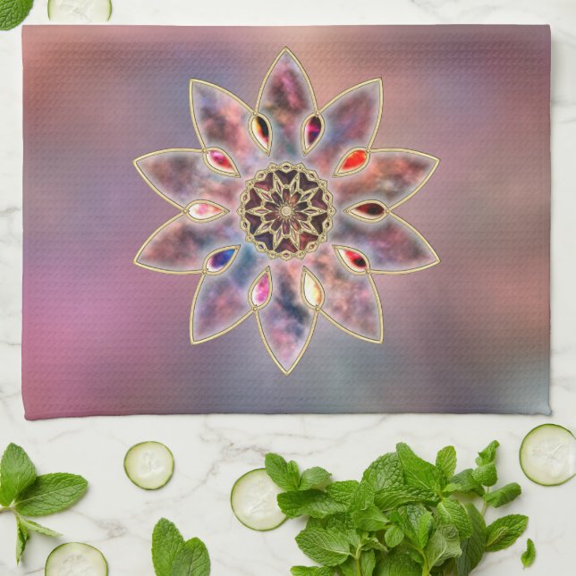 Marmorgalaxien Küchentücher (Gefaltet)