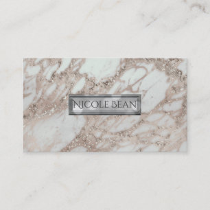 Marmorglasfenster Rose Rosa Gold Silber Designer S Visitenkarte
