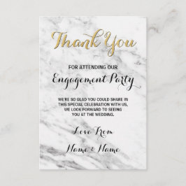 Marmorgold danken Ihnen, Verlobungs-Deko Wedding Dankeskarte