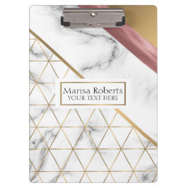 Marmorgold und Rose Gold Luxusdesign Klemmbrett
