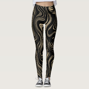 Marmorgolden-Leggings Leggings